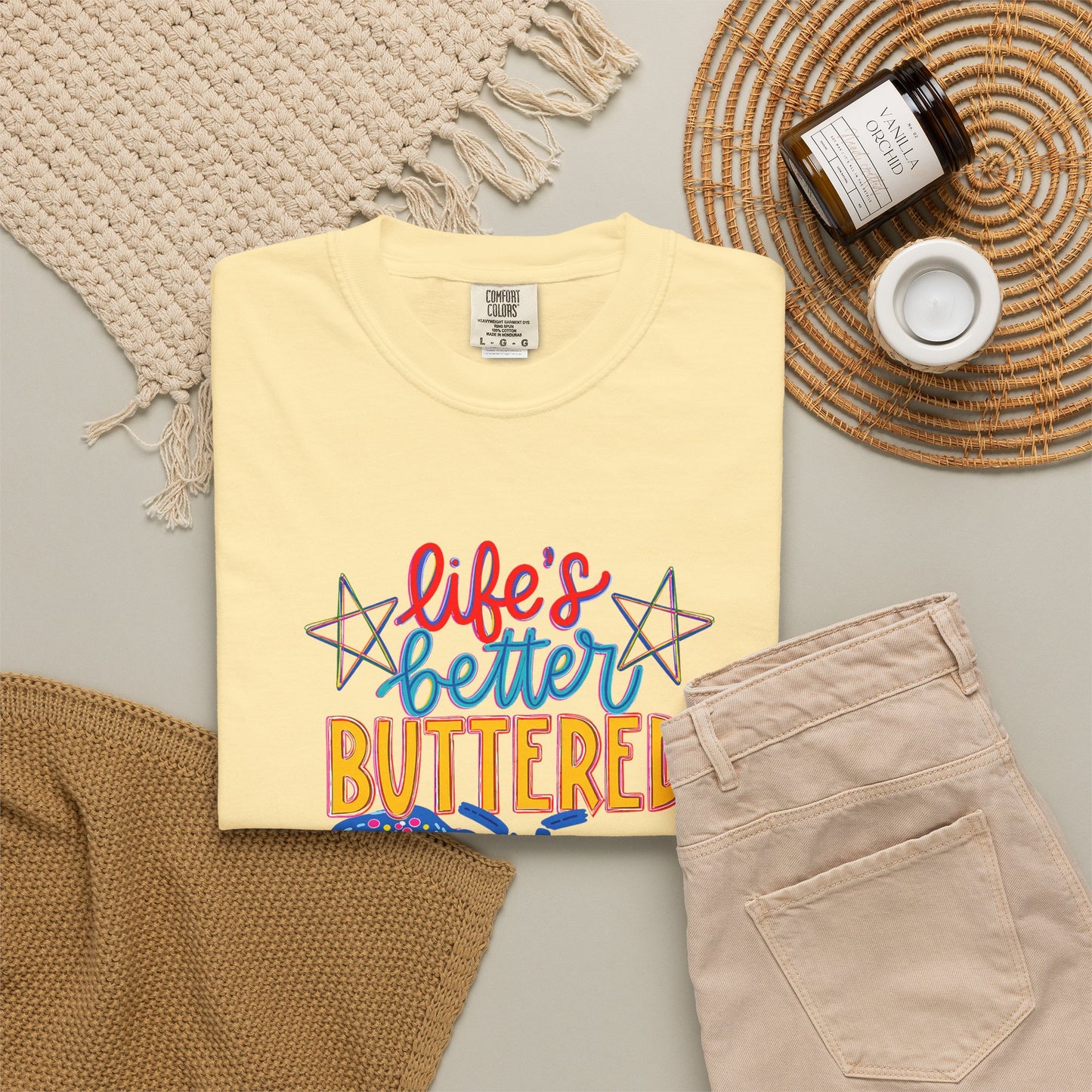 T-Shirt — 'Life's Better Buttered' Lobster Seafood Graphic Tee