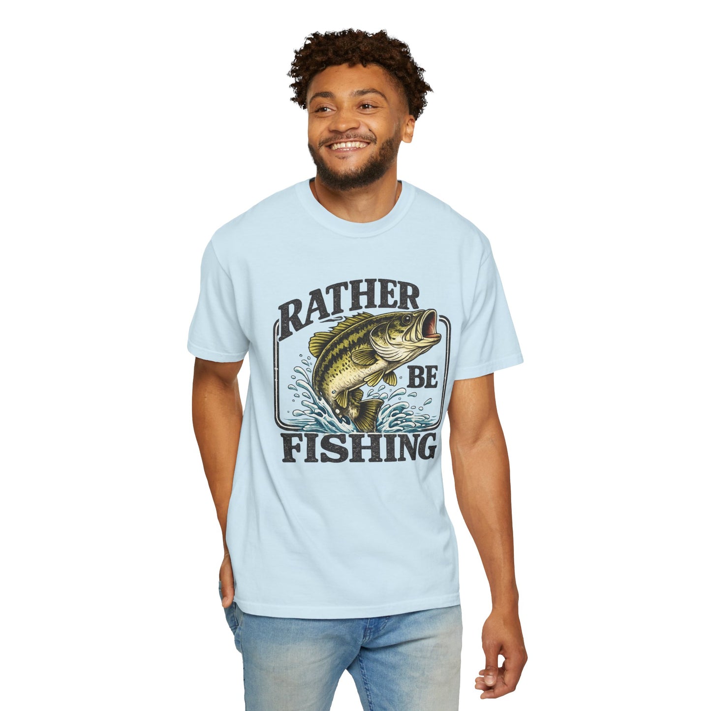 Rather Be Fishing T-Shirt — Bass Graphic Fishing Tee