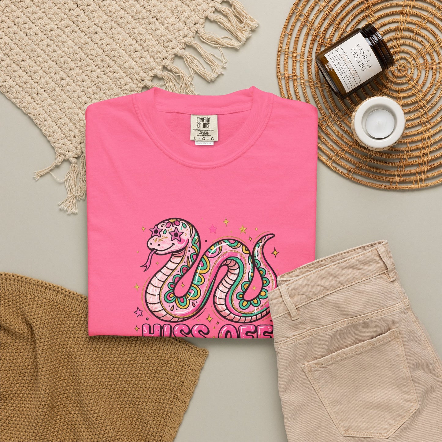Snake "Hiss Off" Graphic T-Shirt — Retro Cute Reptile Tee