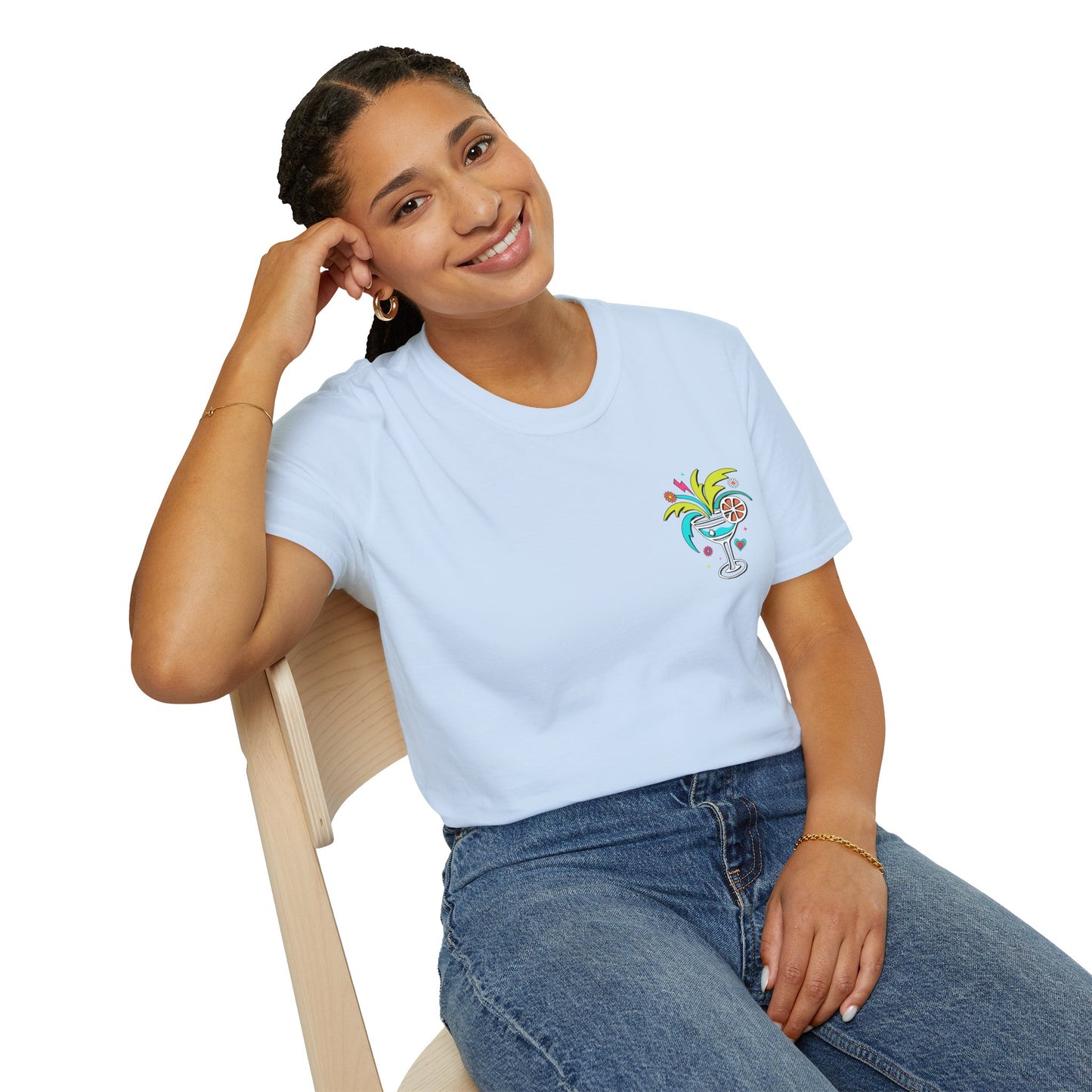 T-Shirt — "Tanned and Tipsy" Tropical Cocktail Graphic Tee