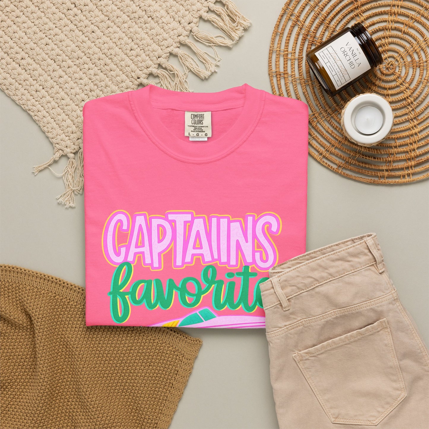 Captain's Favorite T-Shirt — Retro Boat Graphic, Nautical Vacation Tee