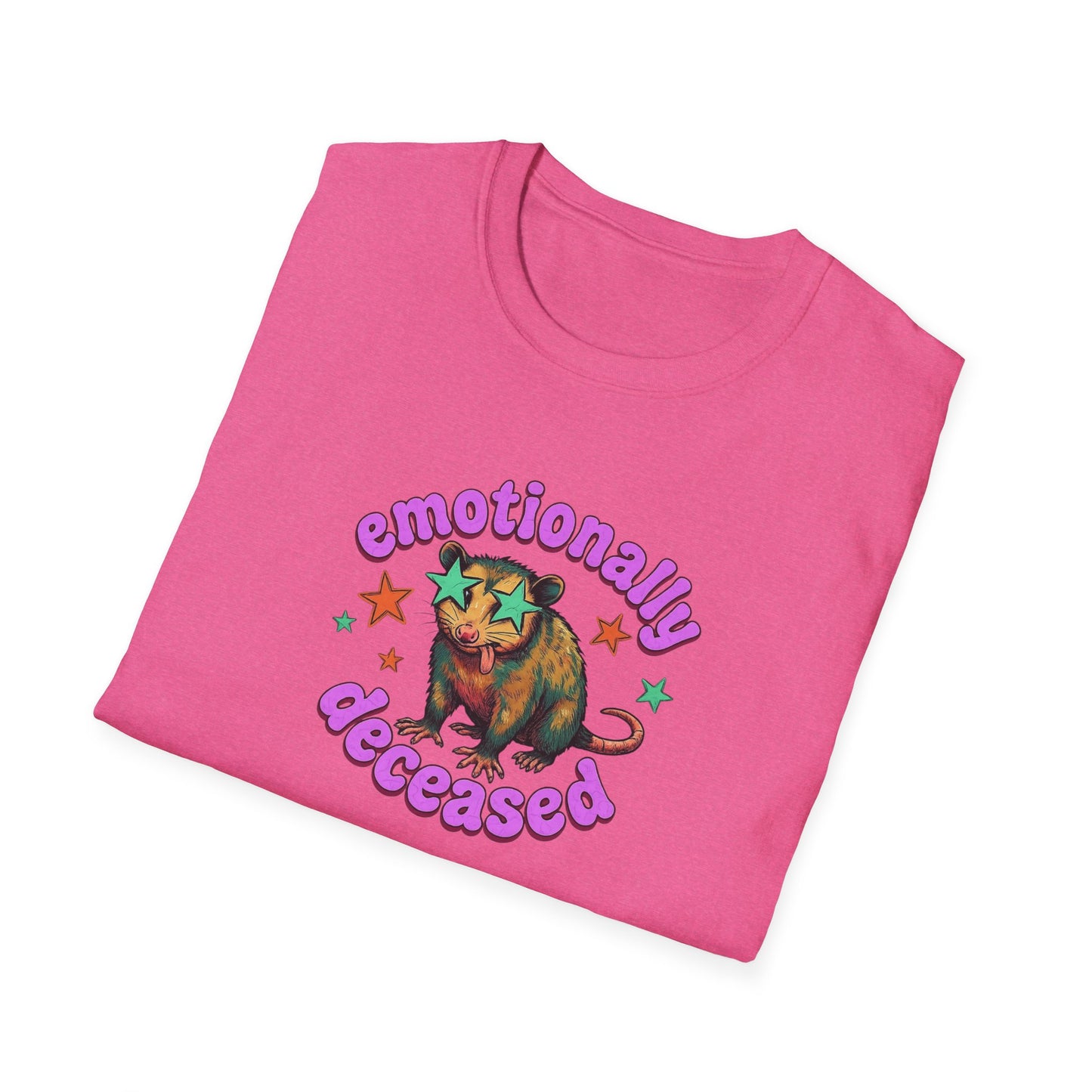 Emotionally Deceased T-Shirt — Cute Colorful Armadillo Graphic