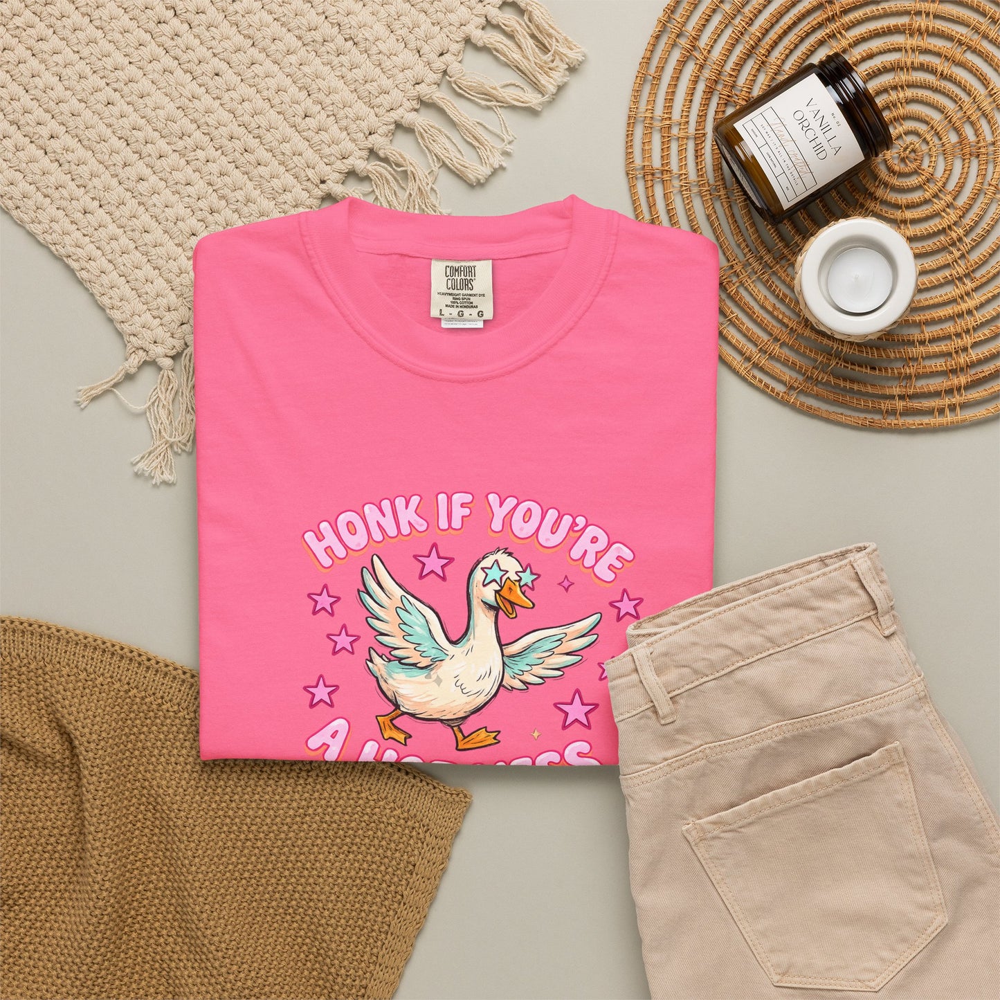 T-Shirt — 'Honk If You're A Hot Mess' Duck Graphic Tee