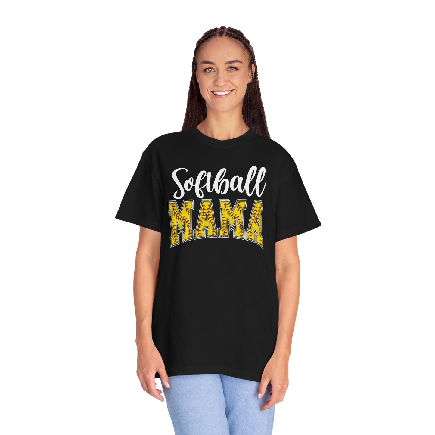 Mama Graphic Tee — Yellow Floral "MAMA" Shirt for Moms, Mother's Day Gift