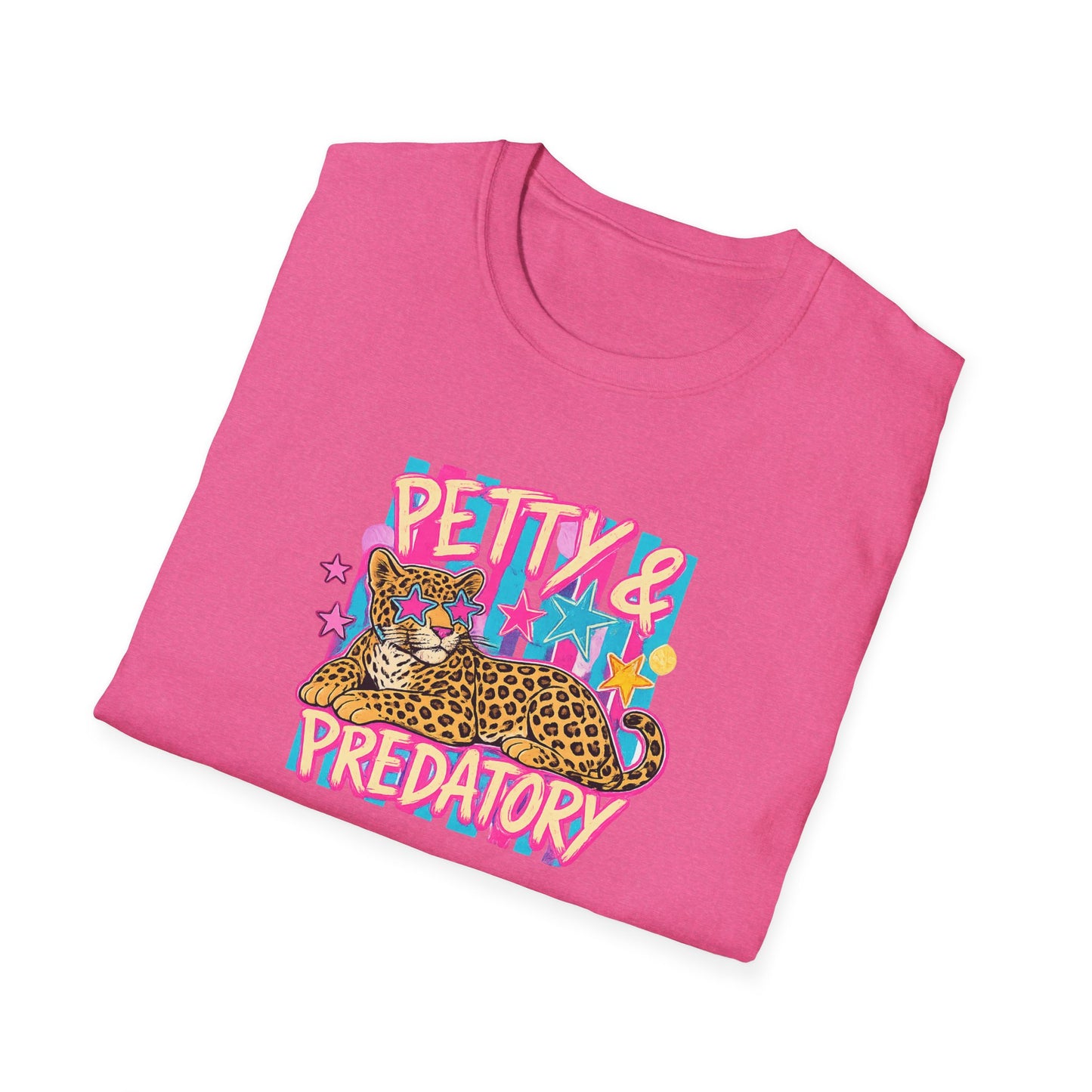 Petty & Predatory Leopard T-Shirt — Cute Retro Graphic Tee for Cat Lovers