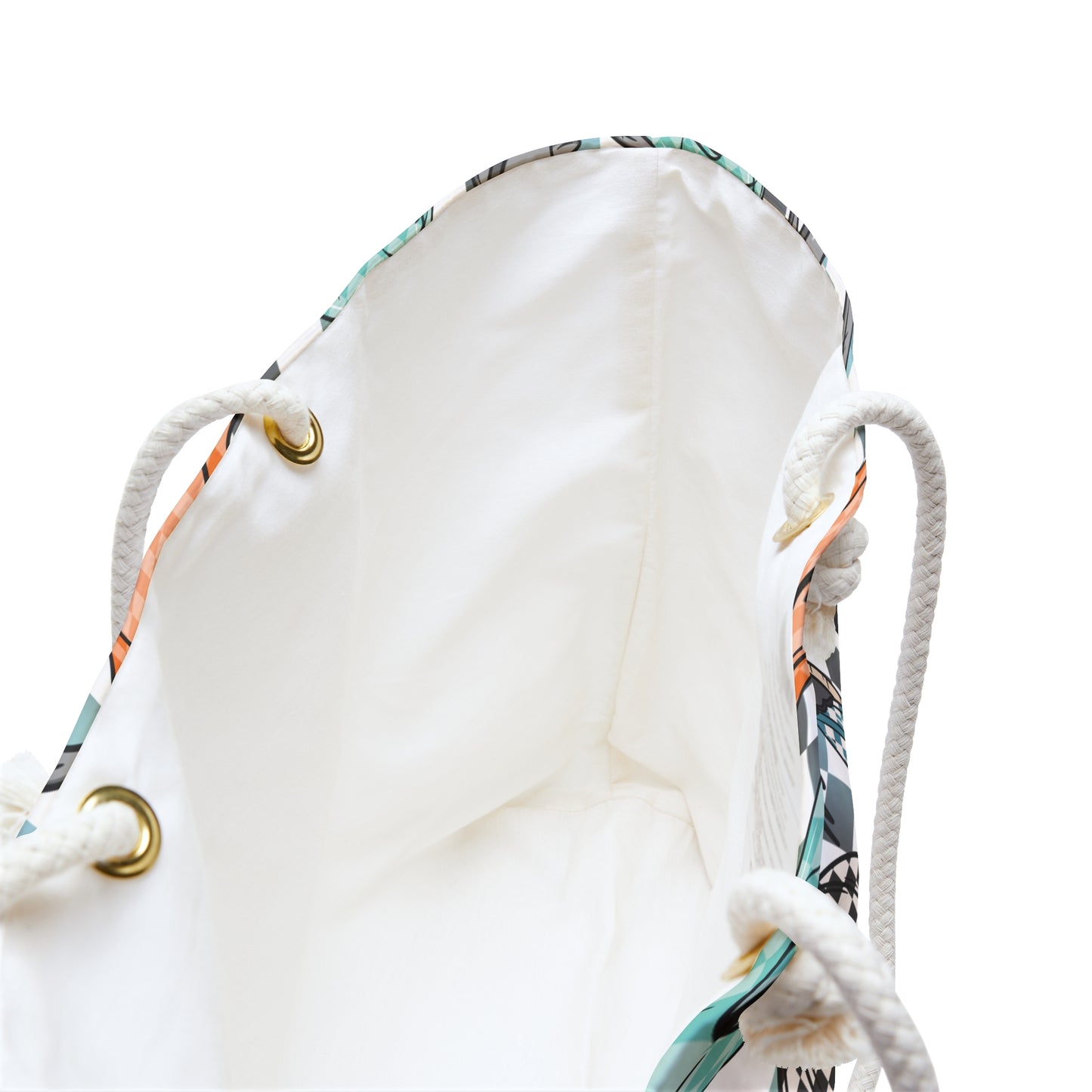 Beach Weekender Bag — Summer Travel Tote with Sunscreen, Sunglasses & Float Pattern