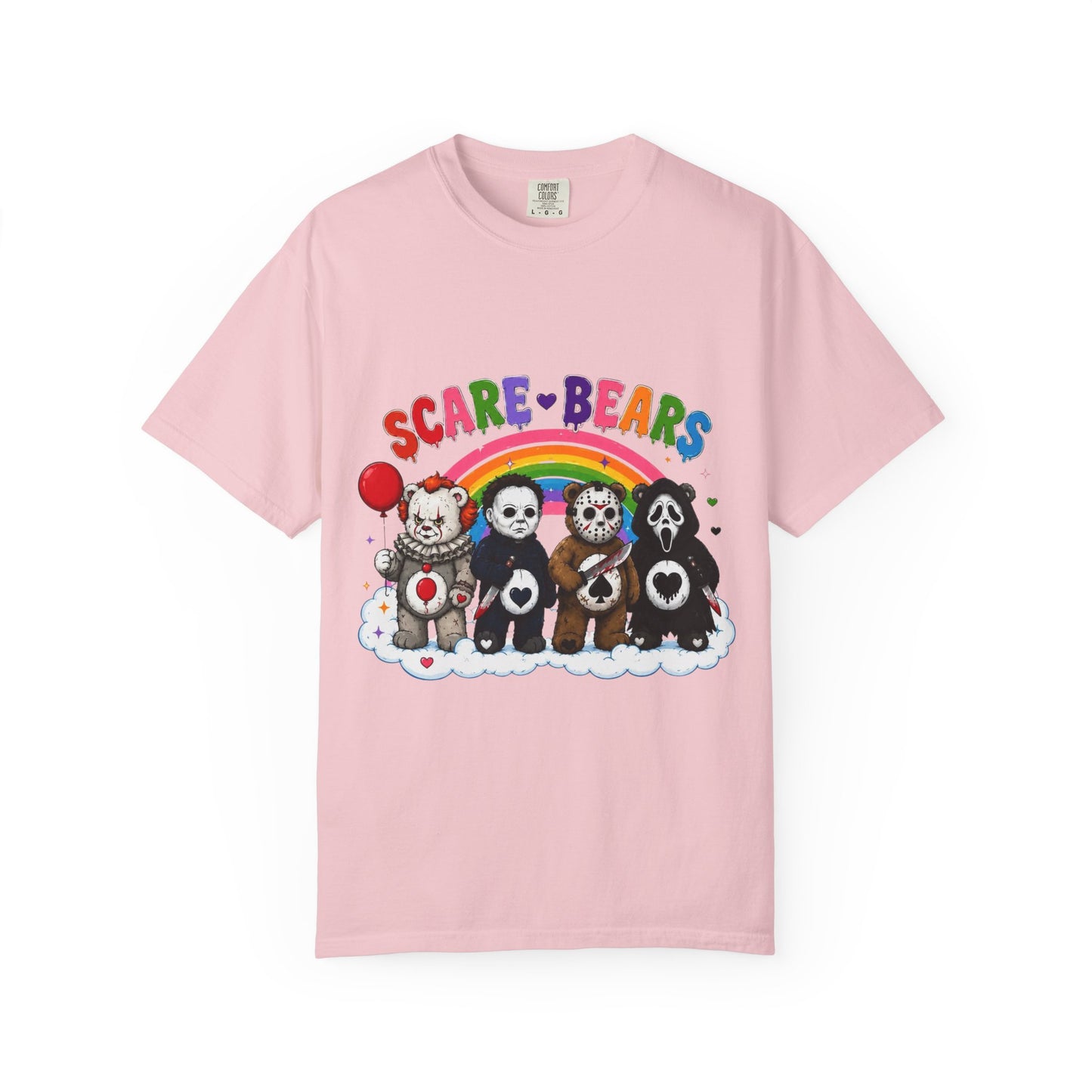 Scare-Bears Graphic T-Shirt — Cute Horror Bear Rainbow Tee