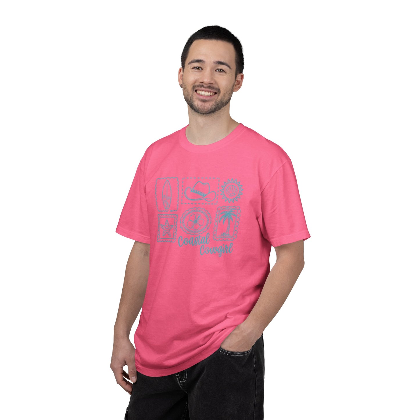 Coastal Cowgirl T-Shirt — Beachy Surf & Western Stamp Graphic Tee