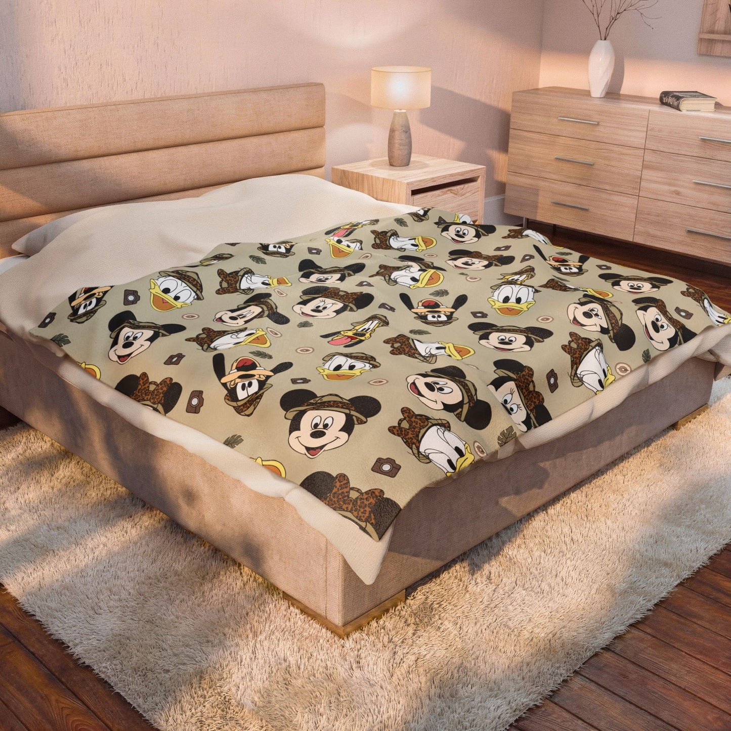 Character Faces Velveteen Plush Blanket