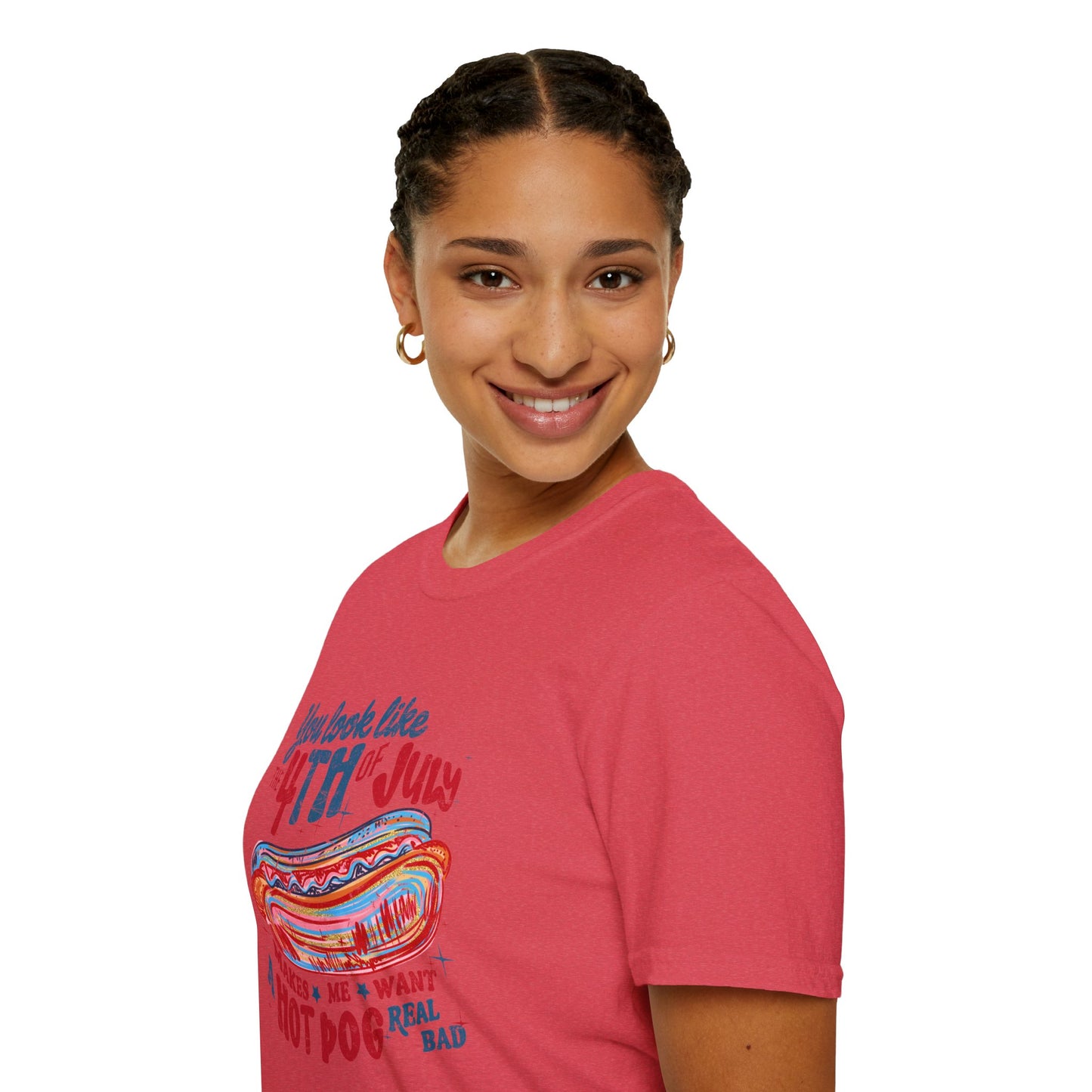 4th of July Hot Dog T-Shirt — Retro Patriotic BBQ Tee