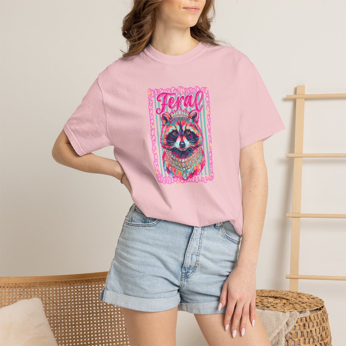 Feral Raccoon comfort color T-shirt