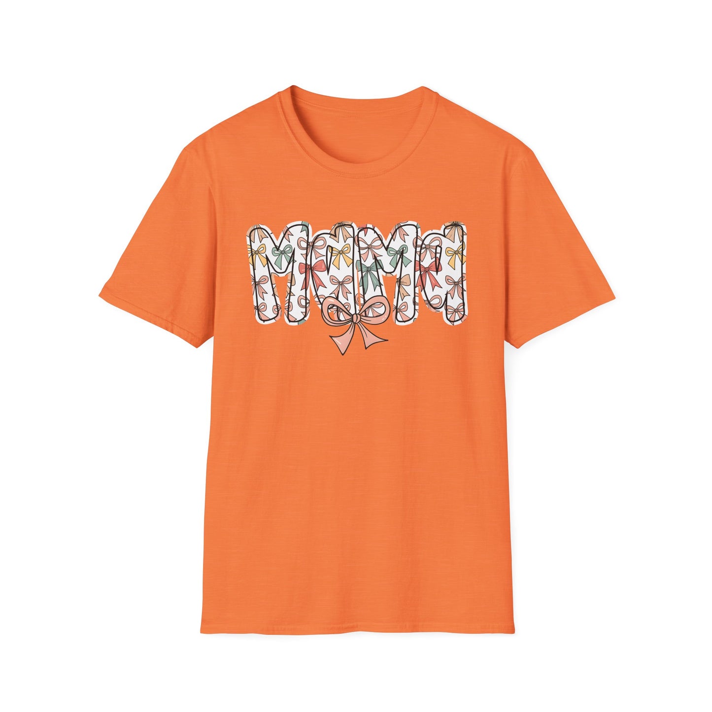 Mama Floral Typography T-Shirt — 'MAMA' Bow Graphic, Cute Mother's Day Gift