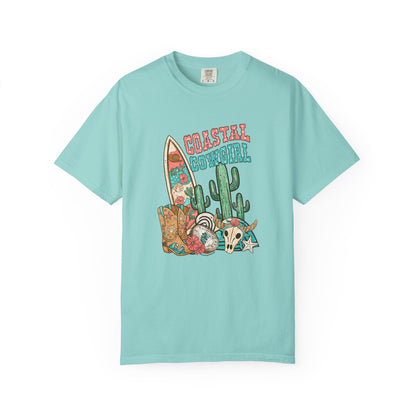 Coastal Cowgirl T-Shirt — Vintage Surf & Cactus Beach Graphic