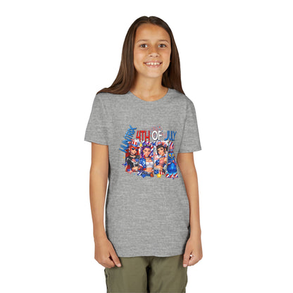 Youth Tee - 4th of July Patriotic Fireworks Graphic