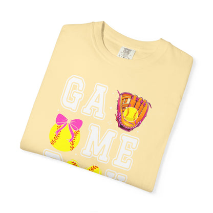 Game Day Softball T-Shirt — ‘GAME DAY’ Glove & Ball Design