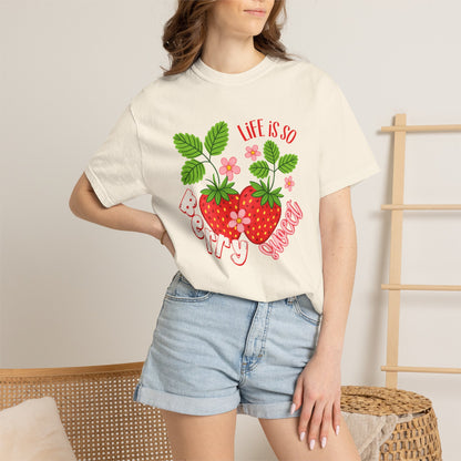 Life Is So Berry Sweet T-Shirt — Cute Strawberry Graphic Tee