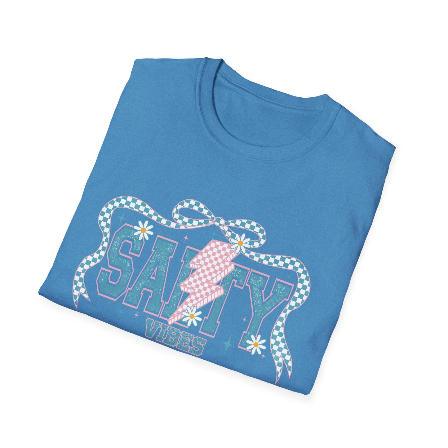 Salty Vibes Beach T-Shirt — Retro Seashell Graphic Tee