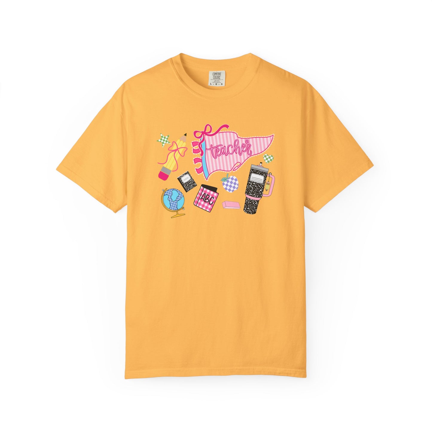 Teacher Essentials T-Shirt — Fun School Supplies Graphic
