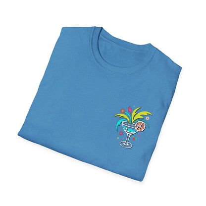 T-Shirt — "Tanned and Tipsy" Tropical Cocktail Graphic Tee