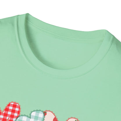 Mama Patterned Patchwork T-Shirt — Floral & Gingham "Mama" Design, Cute Mother's Day Gift