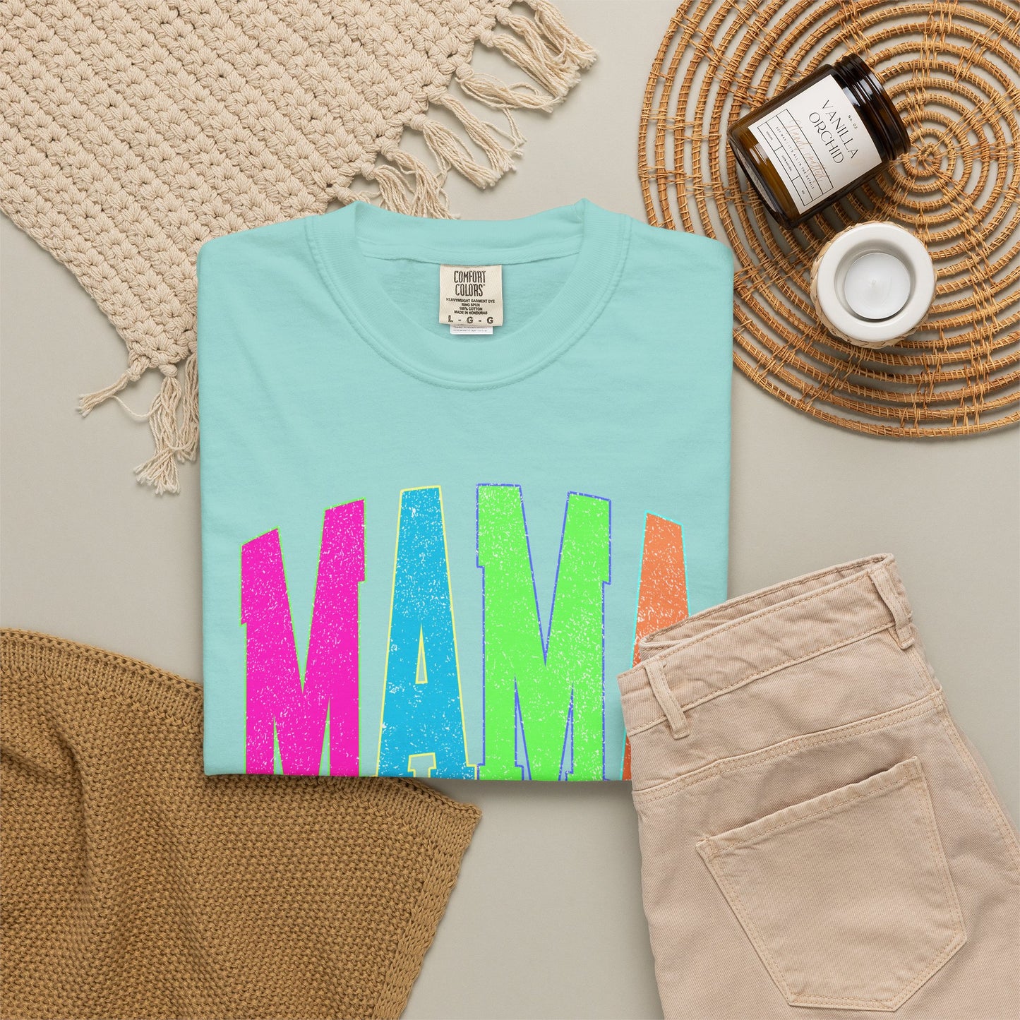 Mama Colorblock T-Shirt — Bright Retro Mama Graphic Tee for Mothers' Day & Everyday