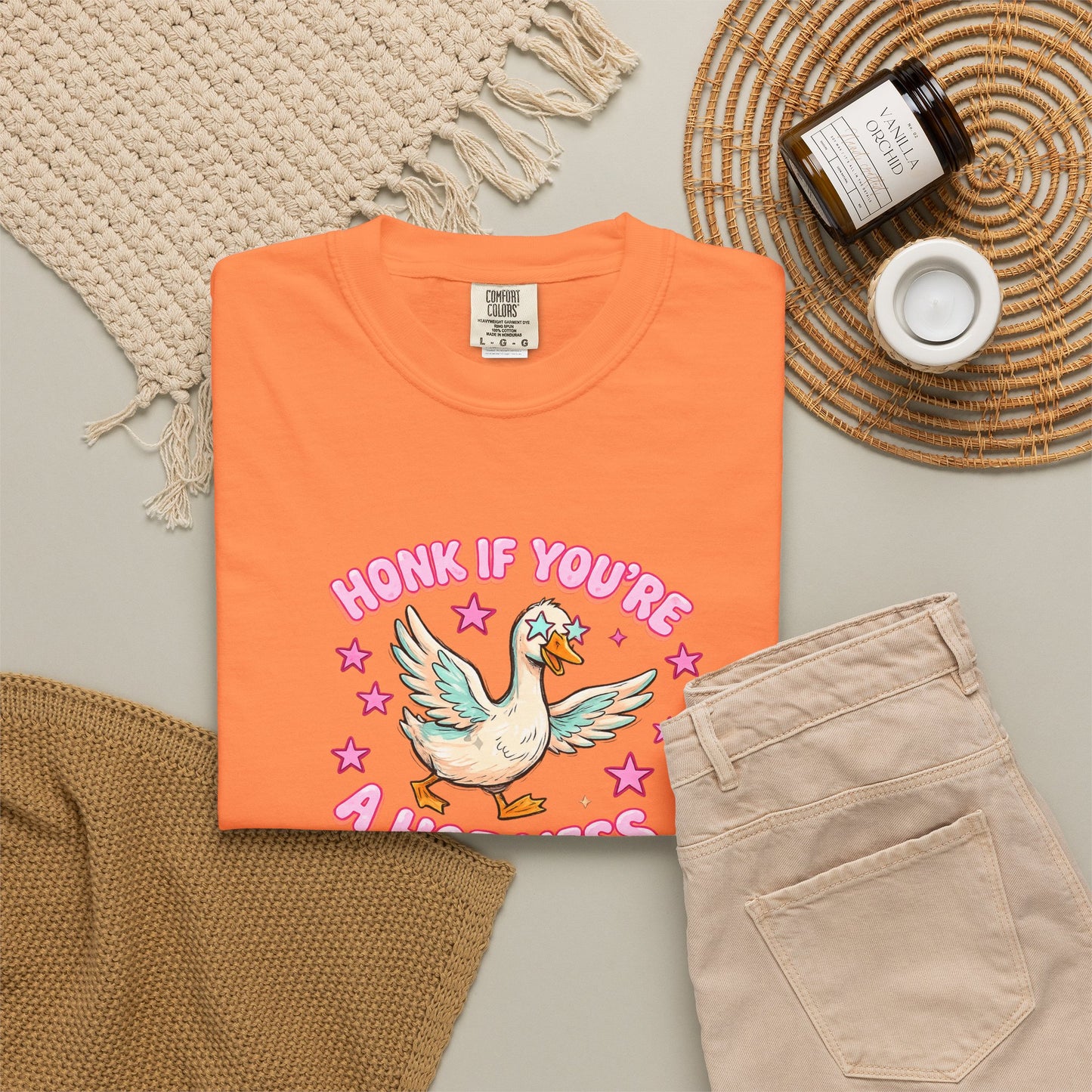 T-Shirt — 'Honk If You're A Hot Mess' Duck Graphic Tee
