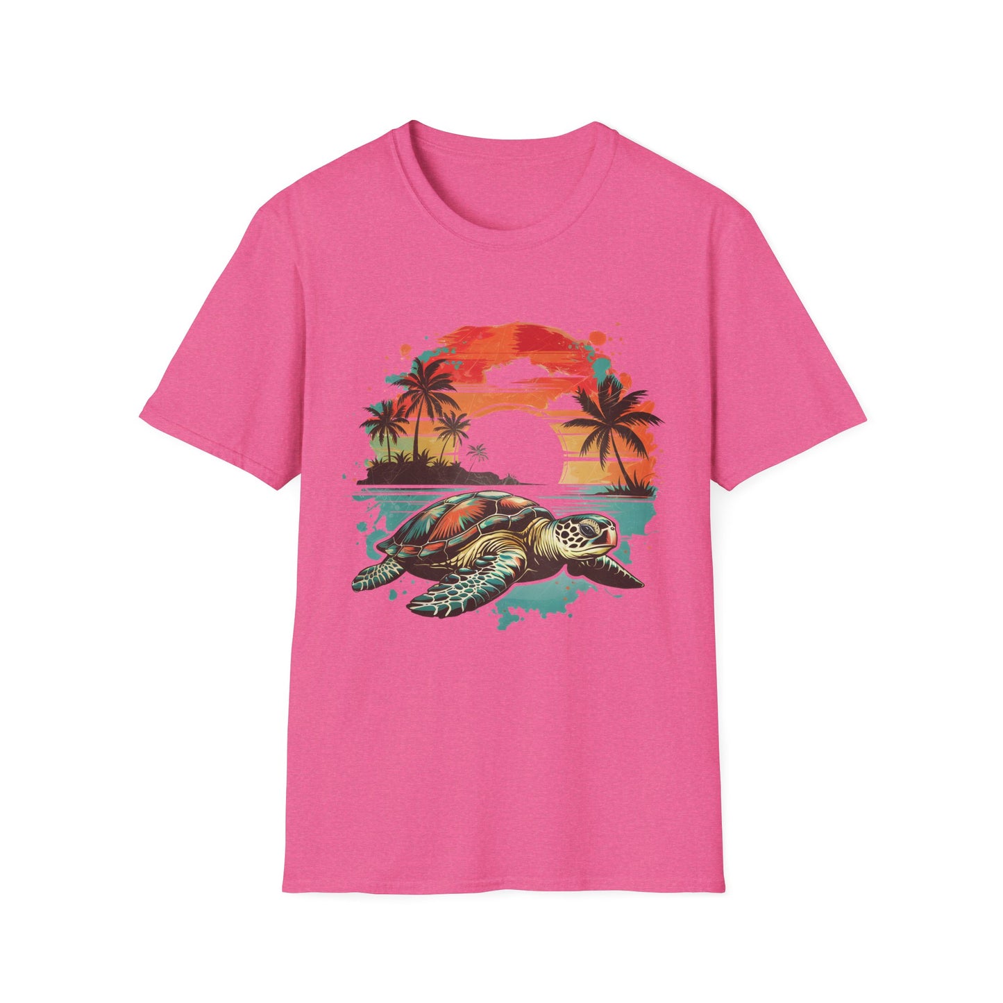 Sea Turtle Sunset T-Shirt — Tropical Beach Graphic Tee