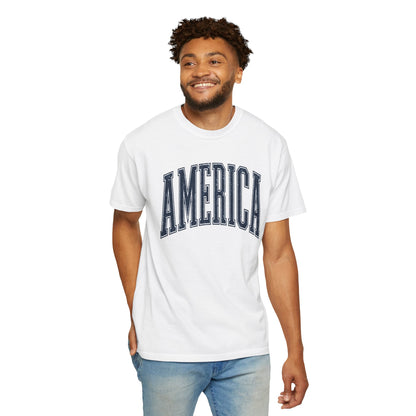 America Graphic T-Shirt — Vintage Collegiate USA Tee