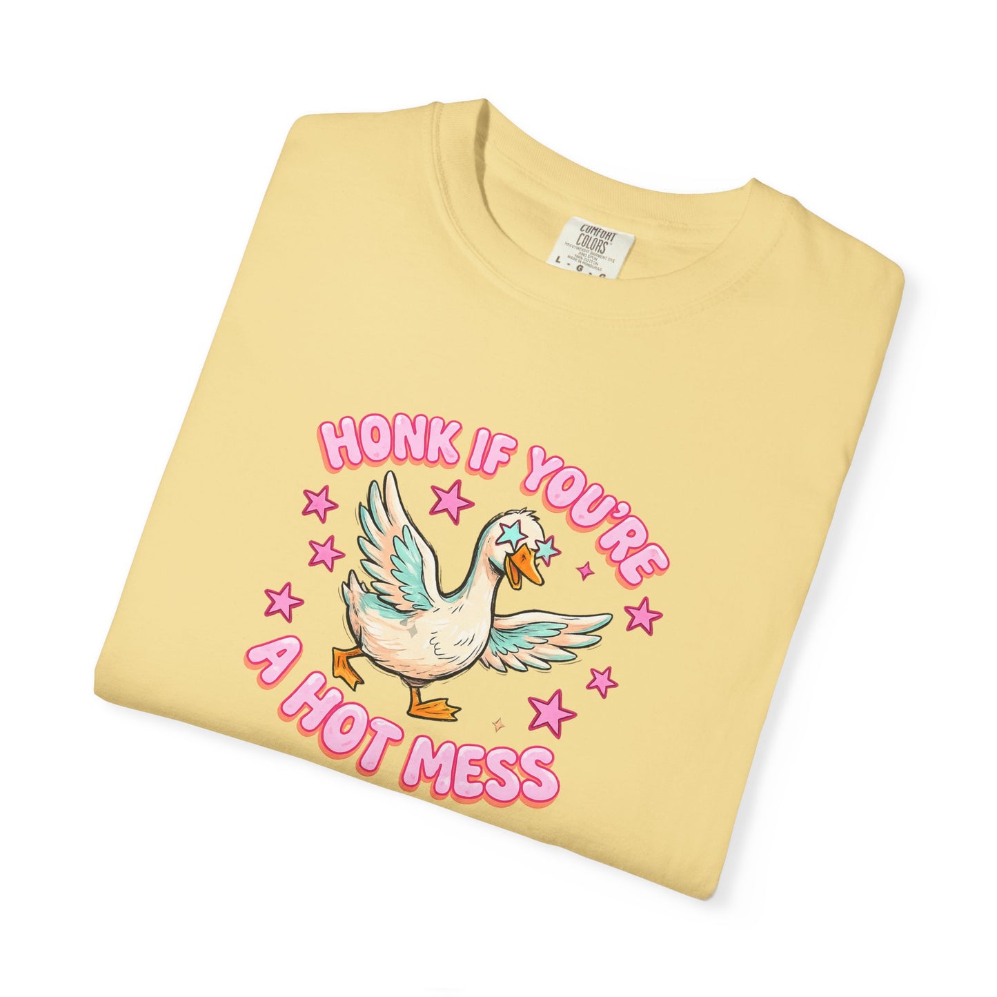 T-Shirt — 'Honk If You're A Hot Mess' Duck Graphic Tee