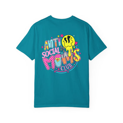 Social Moms Club T-Shirt — Colorful Retro Pocket Graphic Tee