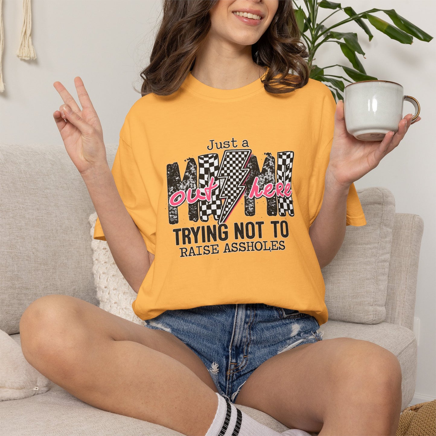 Mom Trying Not To Raise Assholes T-Shirt