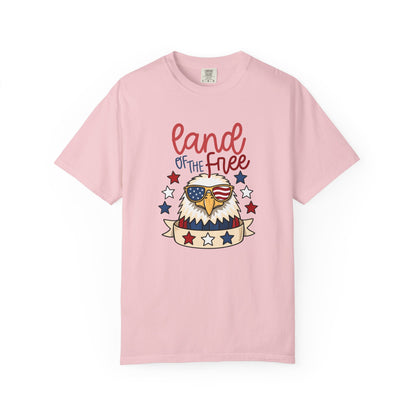 Land of the Free Eagle T-Shirt — Patriotic 4th of July American Flag Design