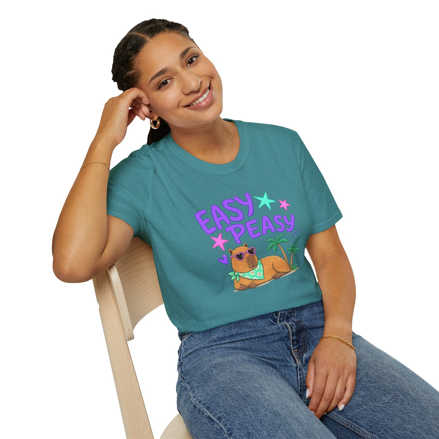 Easy Peasy Dog Tee — Relaxed Hawaiian Corgi T-Shirt