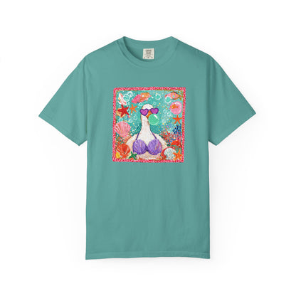 Goose in Bikini Beach T-Shirt — Cute Retro Seaside Graphic Tee