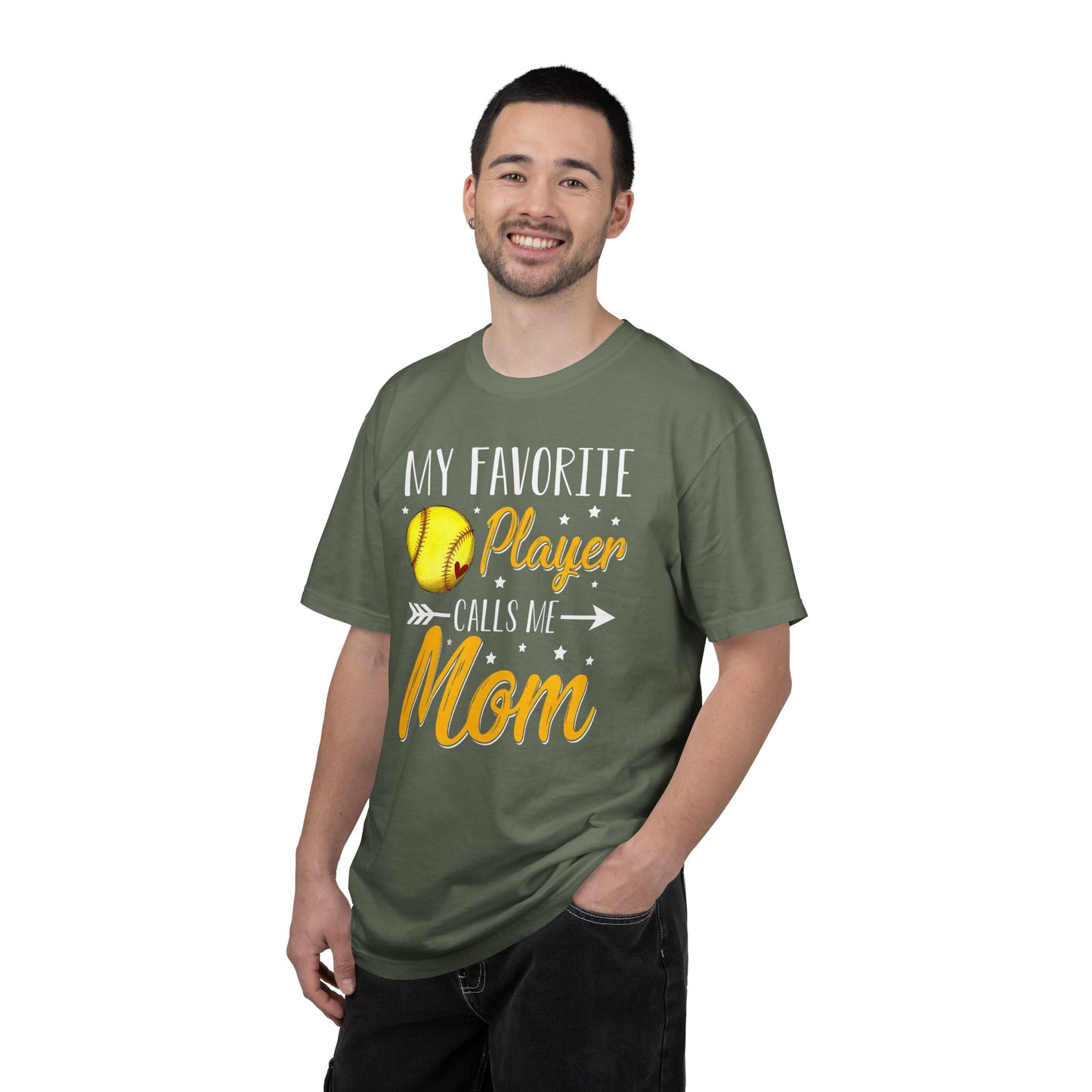 Softball Mom T-Shirt – “My Favorite Player Calls Me Mom” Graphic Tee