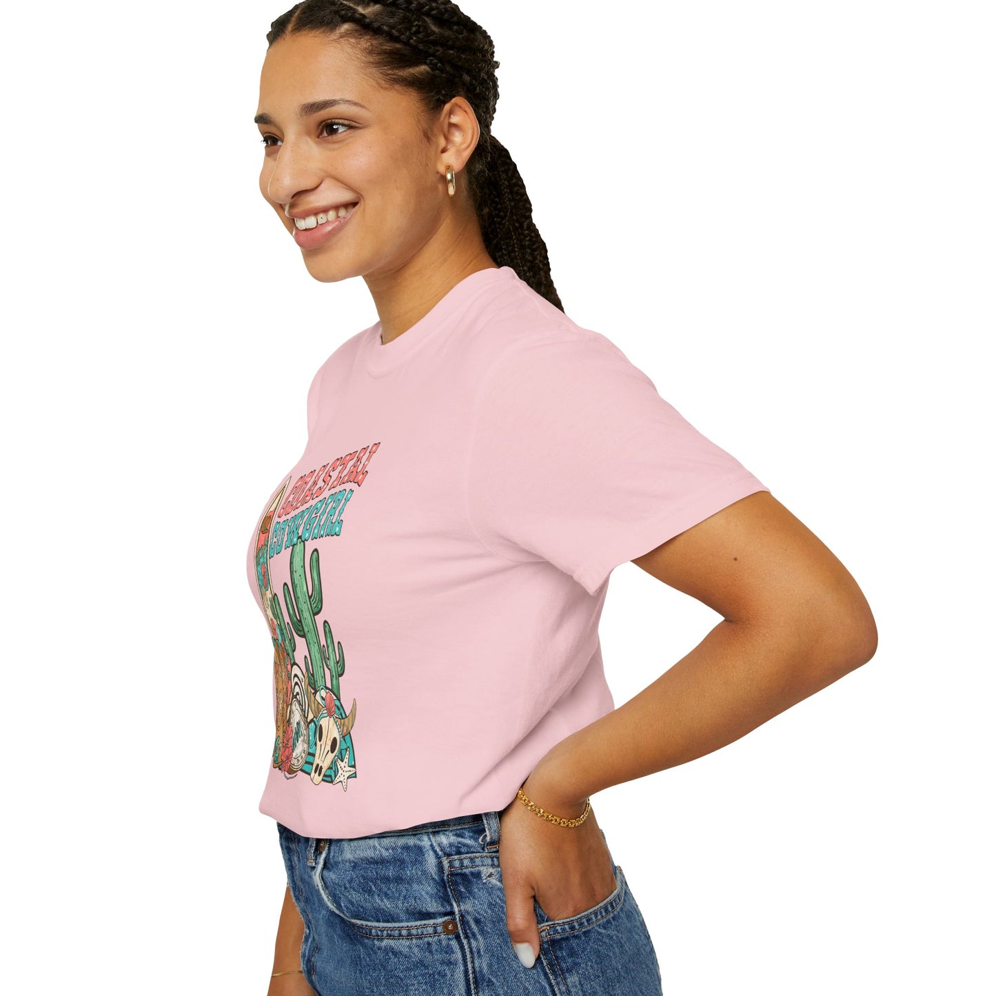 Coastal Cowgirl T-Shirt — Vintage Surf & Cactus Beach Graphic