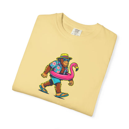 Vacation Bear T-Shirt — Tropical Bear with Flamingo Float Graphic