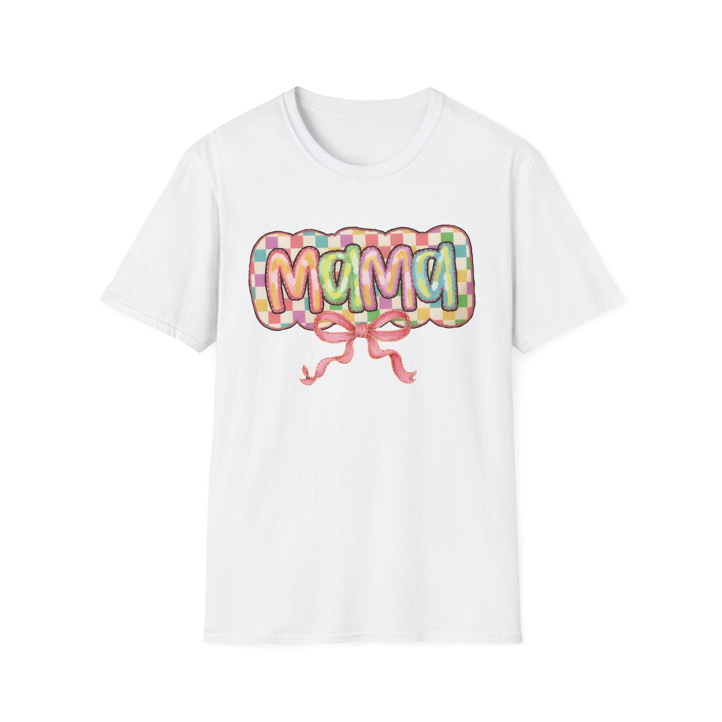 Mama Balloon Graphic Tee — Colorful Pastel Celebration Shirt for Moms
