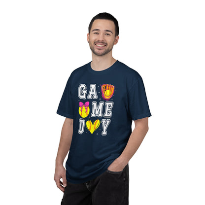 Game Day Softball T-Shirt — ‘GAME DAY’ Glove & Ball Design