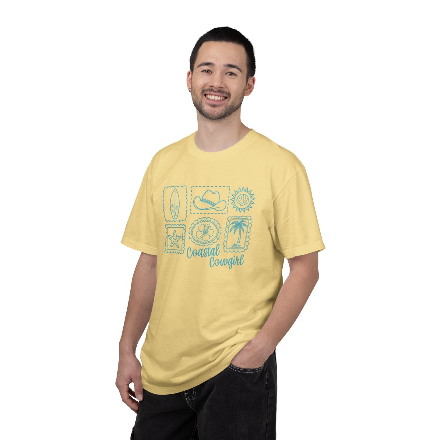 Coastal Cowgirl T-Shirt — Beachy Surf & Western Stamp Graphic Tee