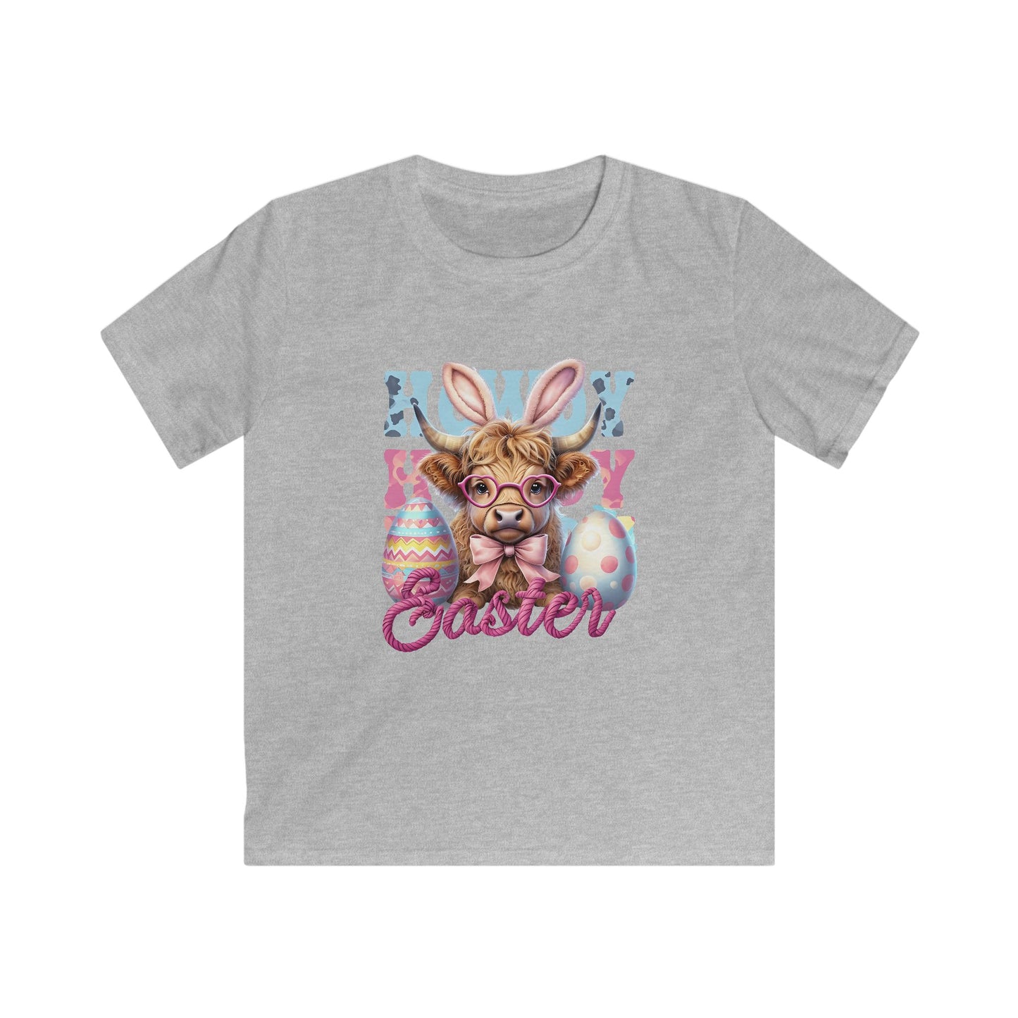 Kids Easter Bunny Tee — Cute Llama with Bunny Ears & Colorful Eggs