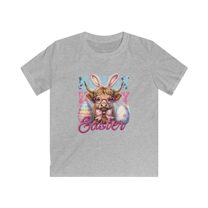 Kids Easter Bunny Tee — Cute Llama with Bunny Ears & Colorful Eggs