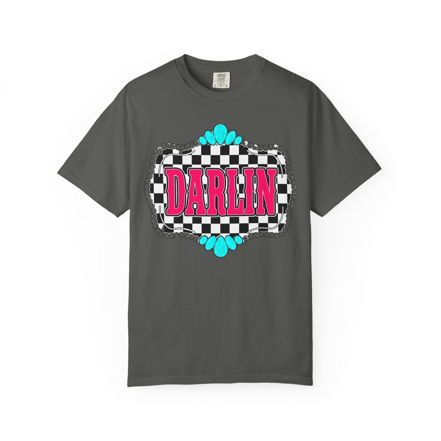Darlin' Checkerboard Graphic T-Shirt