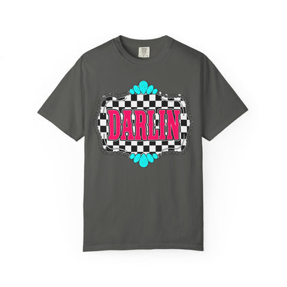Darlin' Checkerboard Graphic T-Shirt