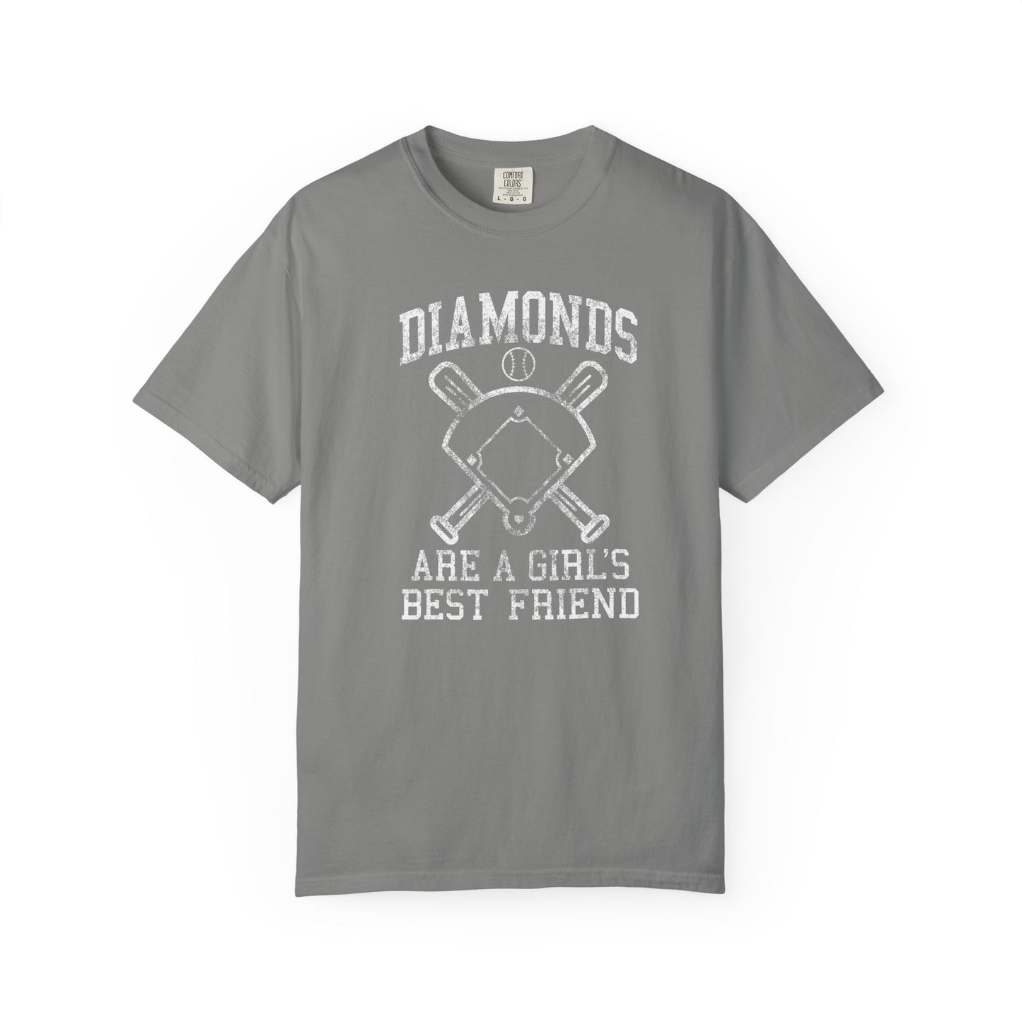 Baseball Diamonds Are A Girl's Best Friend T-Shirt – Women's Soft Vintage Baseball Tee