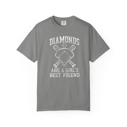 Baseball Diamonds Are A Girl's Best Friend T-Shirt – Women's Soft Vintage Baseball Tee