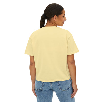 Retro Neon Makeup Graphic Tee — Women's Boxy Tee