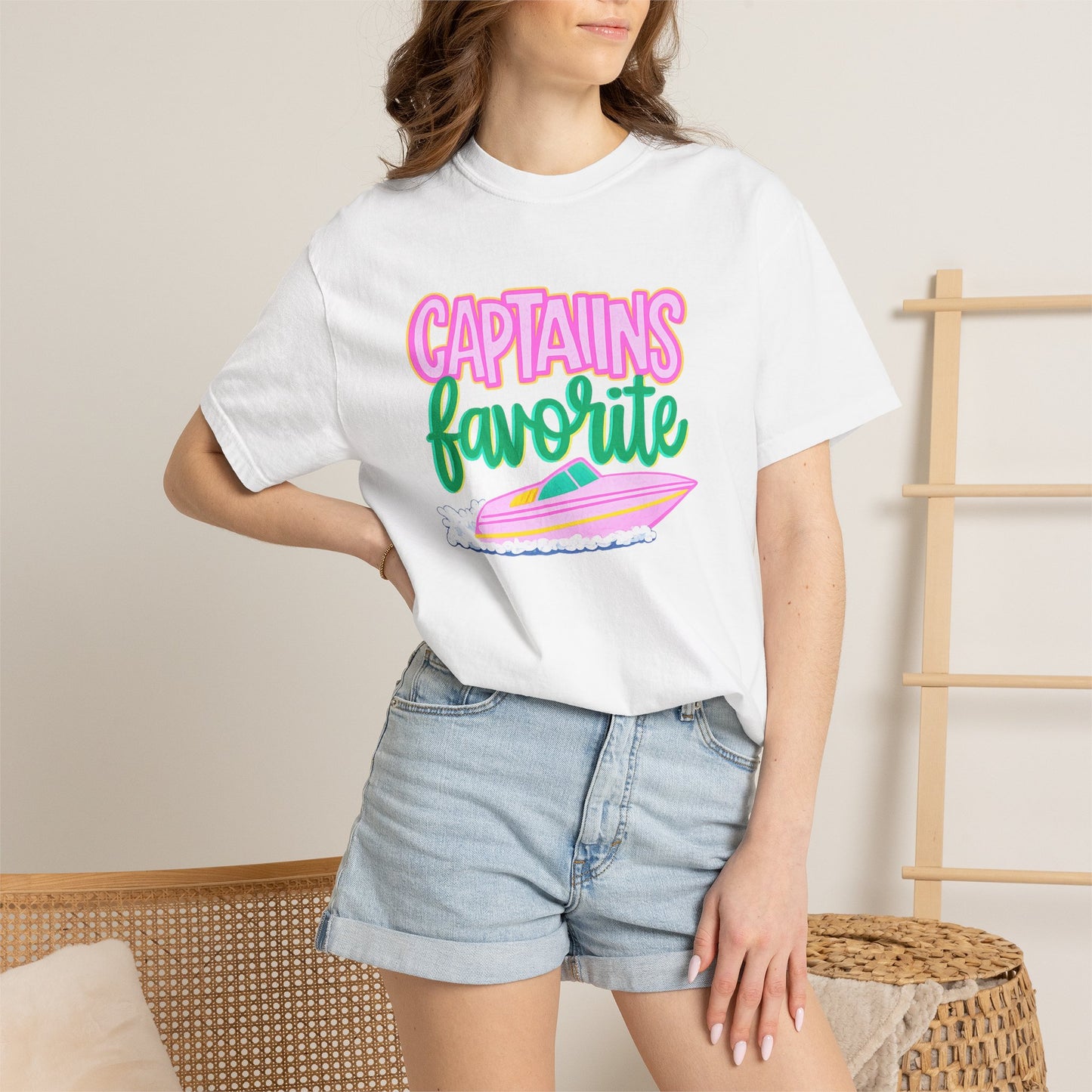 Captain's Favorite T-Shirt — Retro Boat Graphic, Nautical Vacation Tee