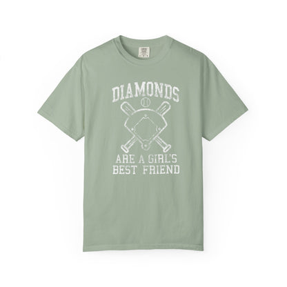 Baseball Diamonds Are A Girl's Best Friend T-Shirt – Women's Soft Vintage Baseball Tee