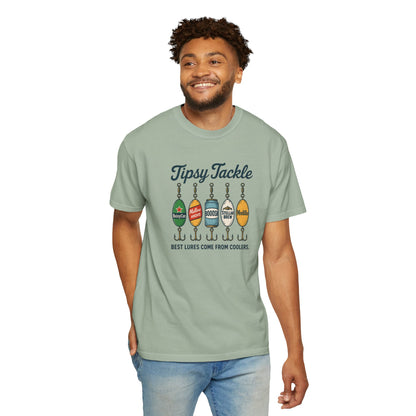 Tipsy Tackle Fishing T-Shirt — "Best Lures Come From Coolers" Graphic Tee